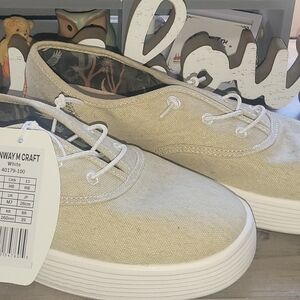 Hey Dude Beige Canvas Loafers